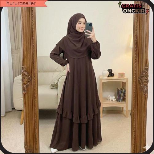 Gamis Melayu Terbaru 2025 / Gamis Malaysia Busui Umpak Bahan Ceruty Babydoll Wanita Dewasa Jumbo Fas