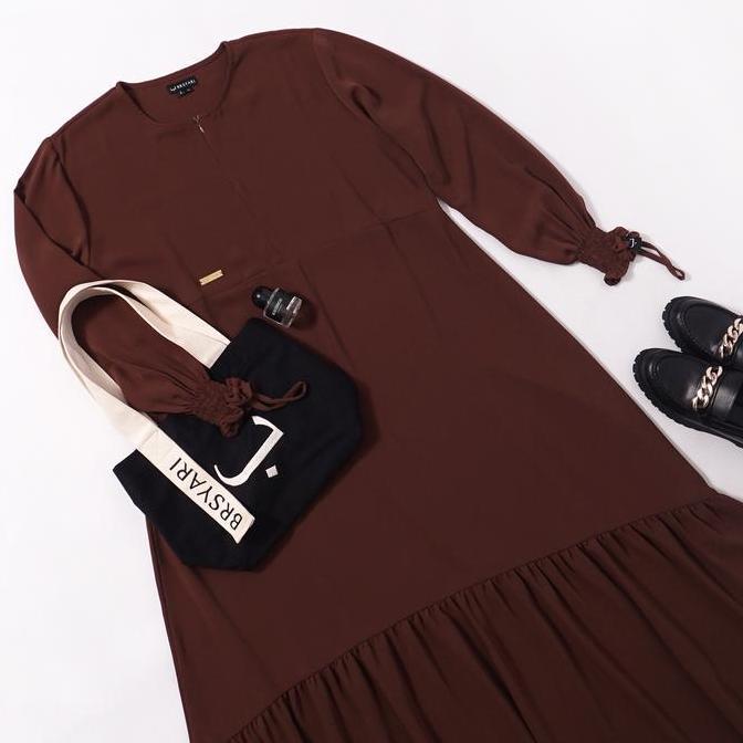 BRSYARI RAIHANUN Dress Set Haji dan Umroh Bahan Mina Mazen Anti UV