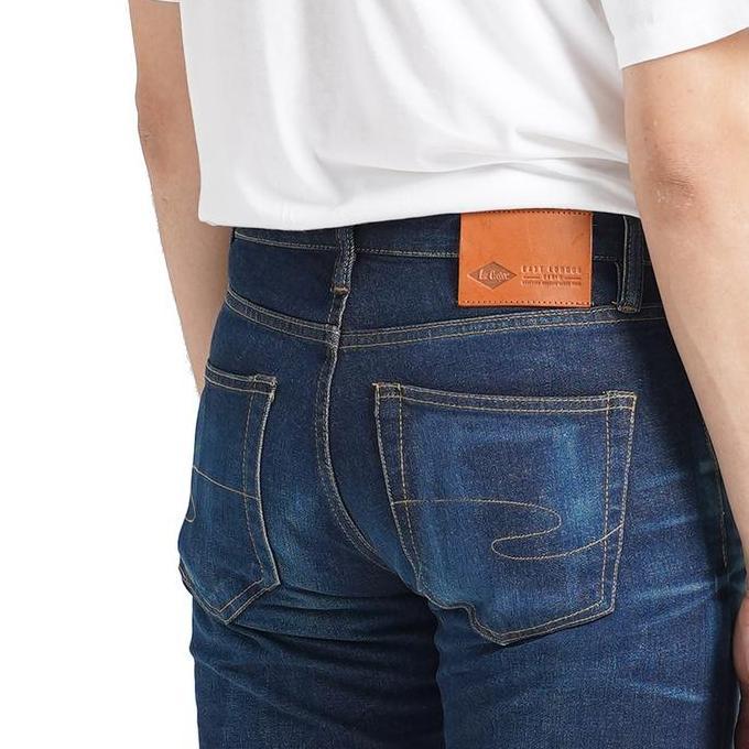 Lee Cooper Straht Fit Jeans Selvedge Harry Repaired Dark Blue