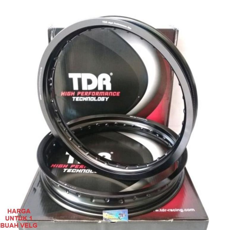 Velg TDR W kotak HITAM Ring 17, Velg Peleg TDR W 140, 160, 185, 215 ring 17 Hitam TDR ORI