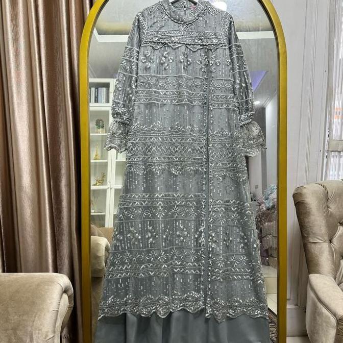 gamis tile lepas pasang model renjana dress premium