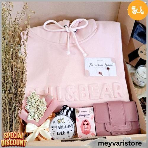 Hampers Hoodie Cewek Girly Edition/ Kado Ulang Tahun Cewek / Kado Wisuda / Gift Box Produk Unggulan