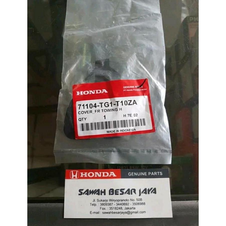 Cover Plastik Tutup Towing - Derek - Hook Bumper Bemper Depan Honda Brio Satya - Rs 2016 2017 2018 2