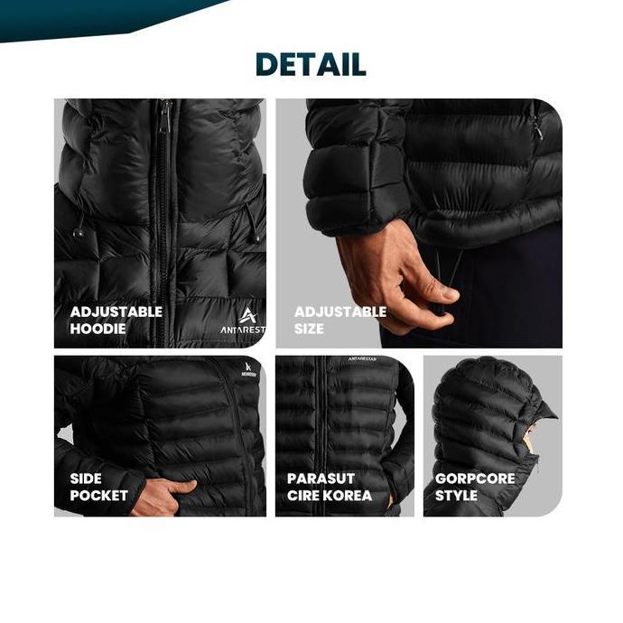 ANTARESTAR Official - Jaket Gunung Pria Wanita Gorpcore Baluran Jacket Gelembung Puffer Jacket Musim