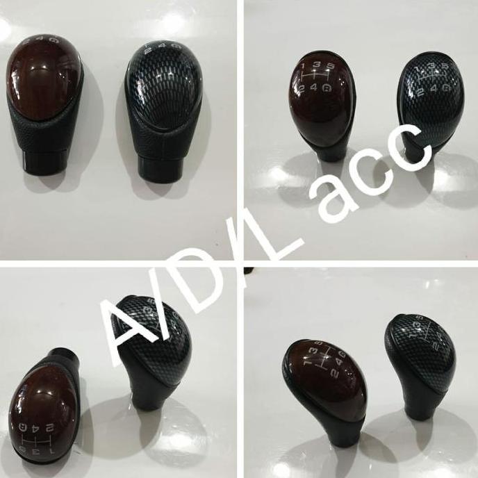 Gear Knop Knop Gigi Mobil Perseneling Mobil Hitam Carbon Combinas Kayu Termurah