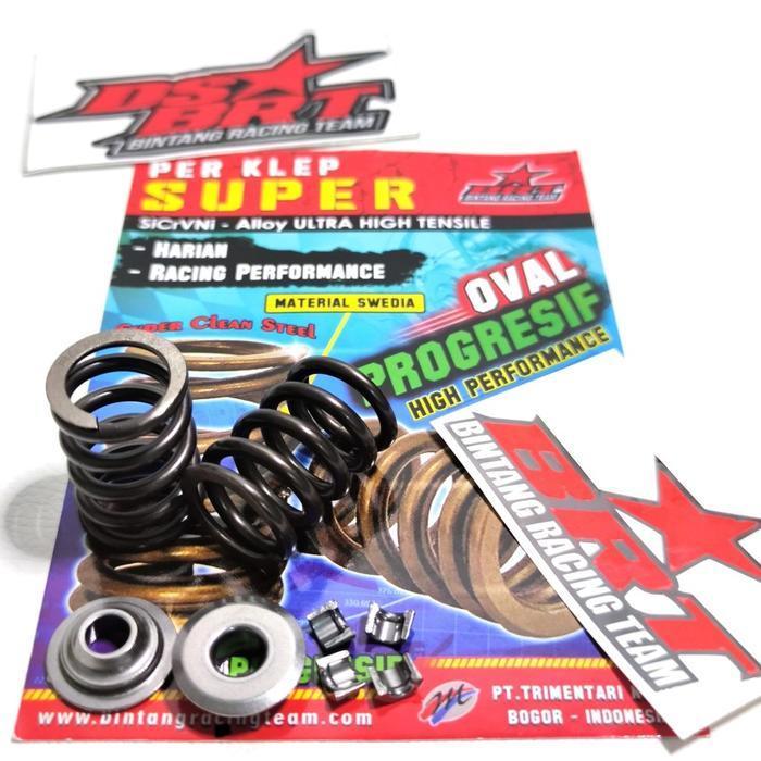 Per Klep Brt Crf 150 + Retainer + Kuku Klep Progresif Swedia Original Dan Terpercaya