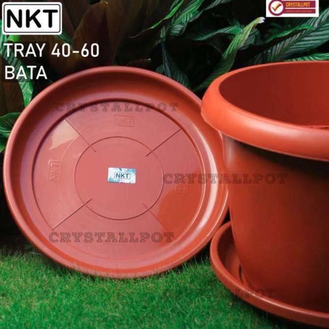 Huayuan- Tatakan Alas Pot Bunga Nkt 40 Merah Bata 37Cm Untuk Pot 40Cm - Nkt Merah Bata 40