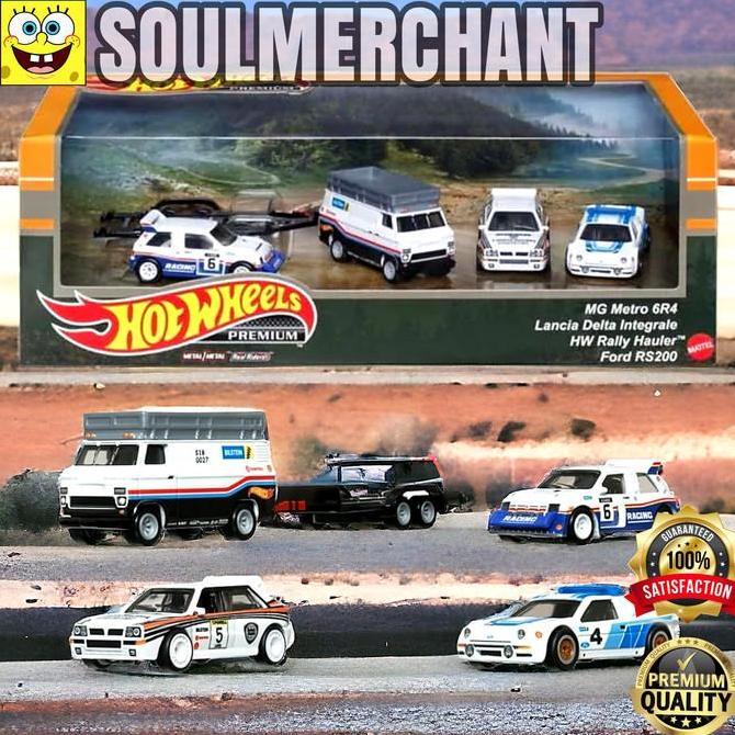 Hot Wheels Diorama Rally Legend Set MG Metro Hauler Lancia Delta Ford Premium New