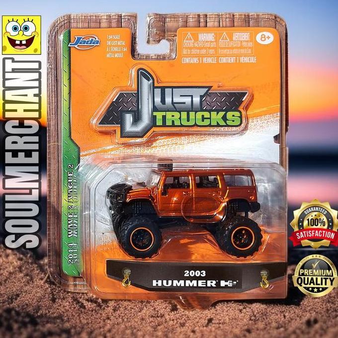 Jada 2003 Hummer H2 Orange Just Trucks New
