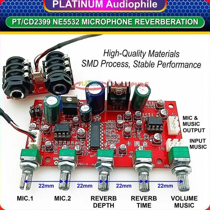 Vocale- Pt2399KaraokeMic MicrophoneReverberation Modul Dital Echo Delay Mic-135 136