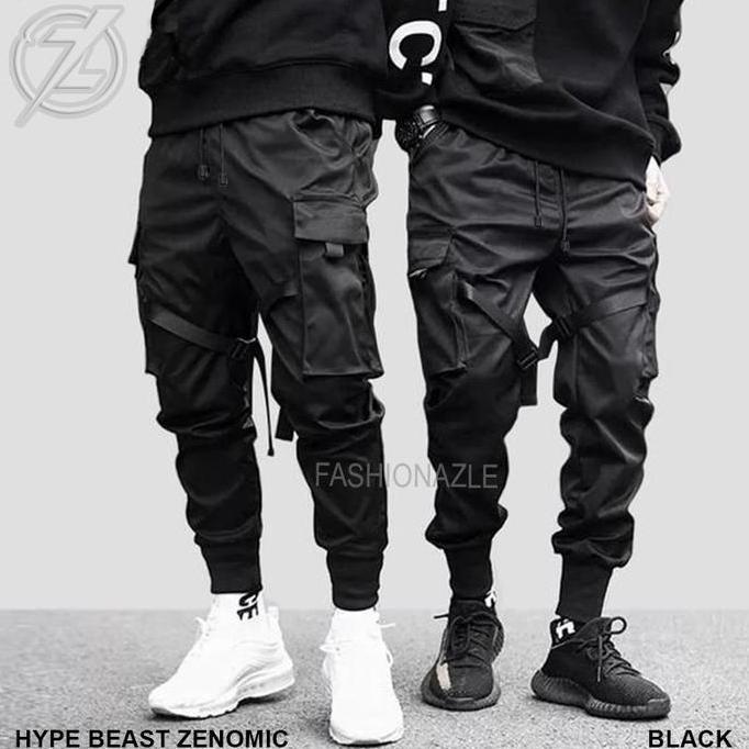 Calca- Grosir Techwear Pants Jogger Zenomic Cyberpunk Celana Harem Cargo Pria