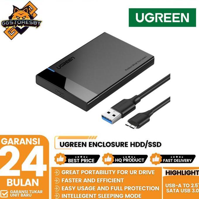 UGREEN ENCLOSURE HDD/SSD USB-A TO 2.5" SATA USB 3.0 - 30848
