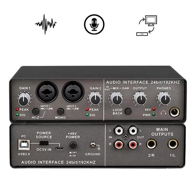 Q24 Professional HiFi Sound Card 24bit/192kHz with Phantom Power