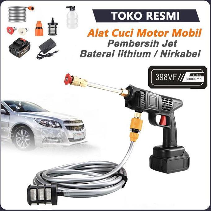 Kinigami- Qme- Alat Cuci Mobil Mesin Cuci Motor Tekanan Tinggi Jet Cleaner Mesin Semprotan Cuci Mobi
