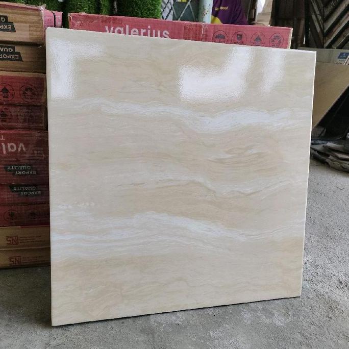 Keramik 50x50 motif cream marmer (glossy) / keramik motif / keramik lantai / keramik dinding glossy