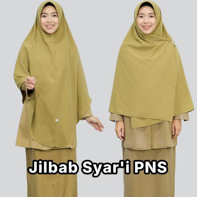 Bergo Khimar Warna Khaki Pns Asn Jilbab Pns Syari Busana Muslimah By Hijab Hayuri