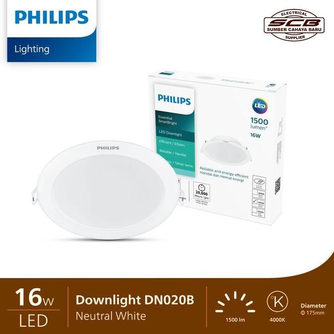 Promo Lampu Plafon/Panel Philips Led Downlight Dn020B Philip 16Watt Inbow 220Vac Terbaru 