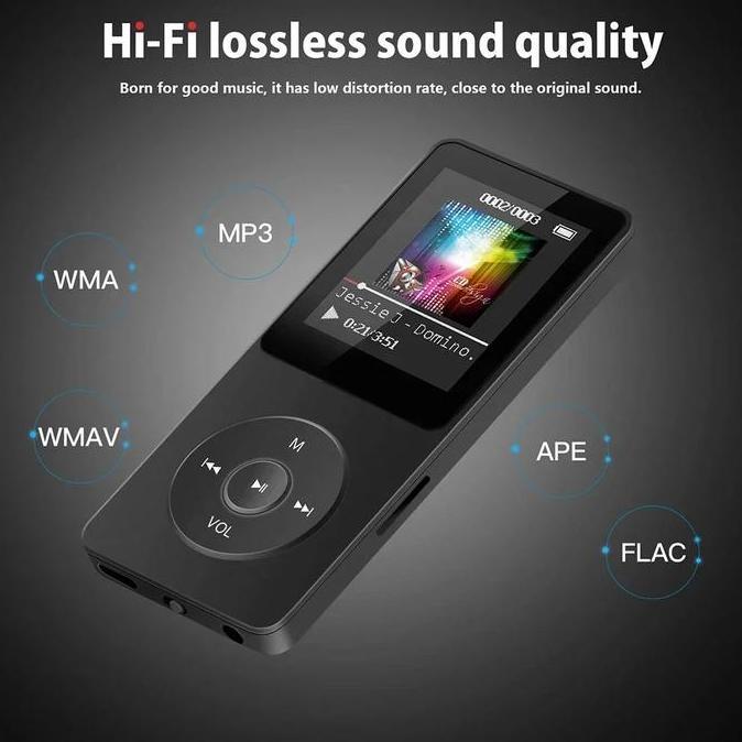 1.8 Inch Mp3 Player Type-C Portable Walkmen Bluetooth 5.4 Compatible E-Books Recording Sports Fm Rad