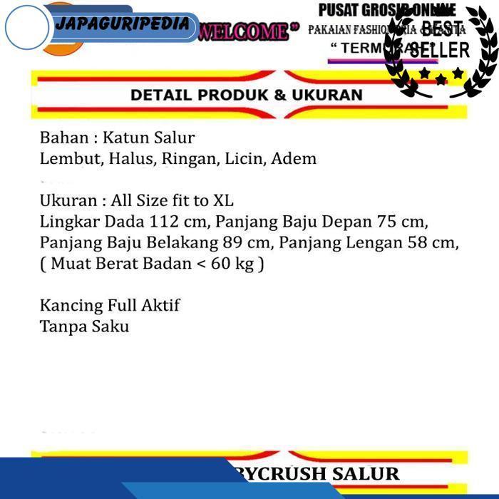 Baju Koko Muslim Garis Salur Hitam Putih Lengan Pendek Lengan Panjang Casual Ganjar Pranowo Atasan H