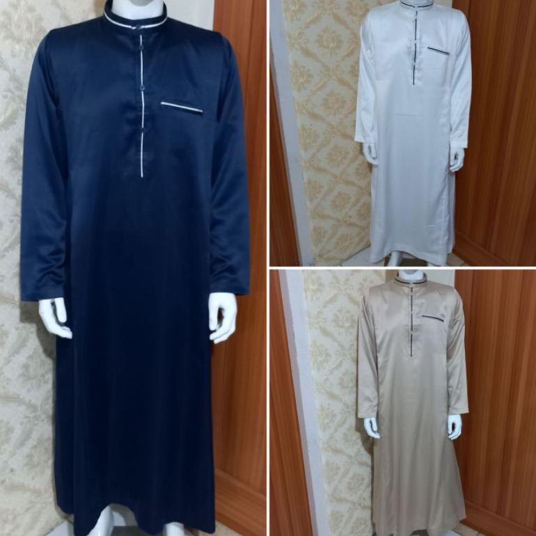 ORIGINAL GAMIS COWOK / JUBAH PRIA / GAMIS PRIA / JUBAH GAMIS PUTIH/ JUBAH ARAB / JUBAH LAKI-LAKI / G