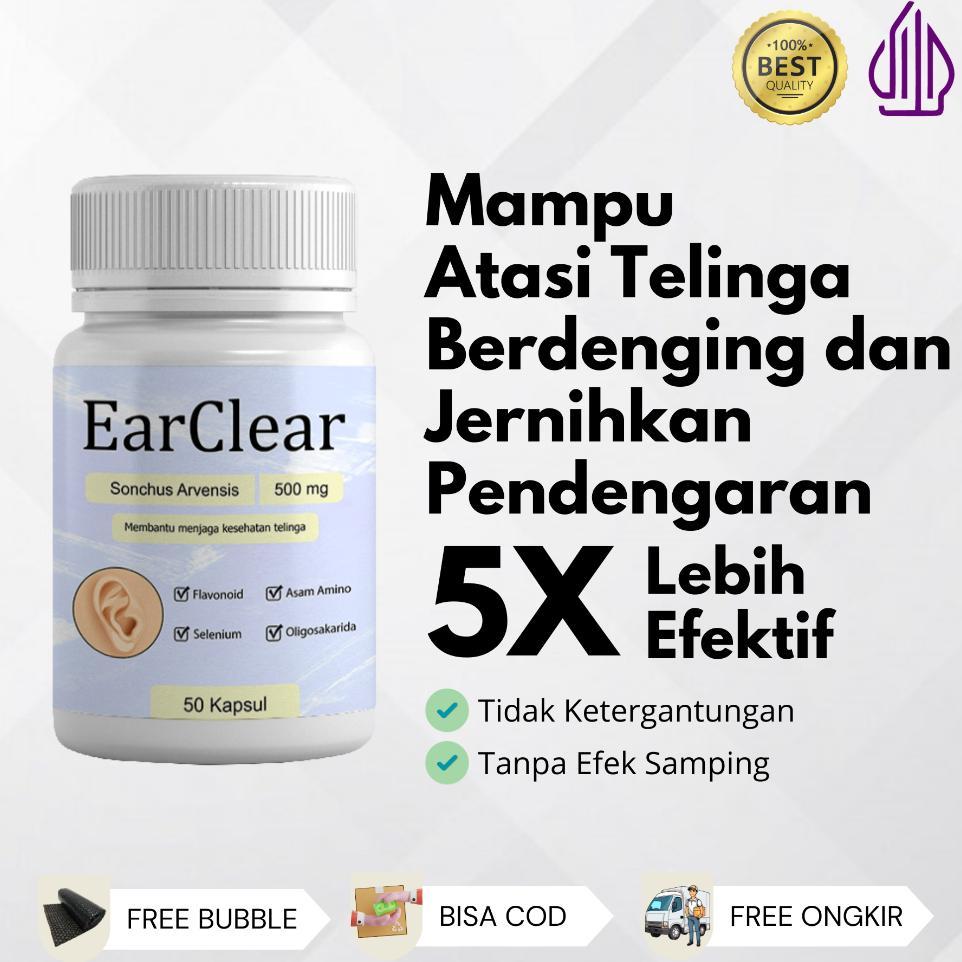 Earclear - Herbal Telinga Berdenging Tuli Budeg Gangguan Pendengaran Telinga Bernanah Congek Ampuh O