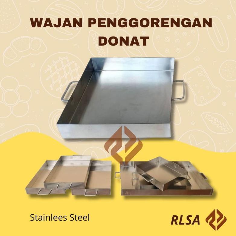 Wajan Penggorengan Donat Stainless Steel Kotak Tinggi