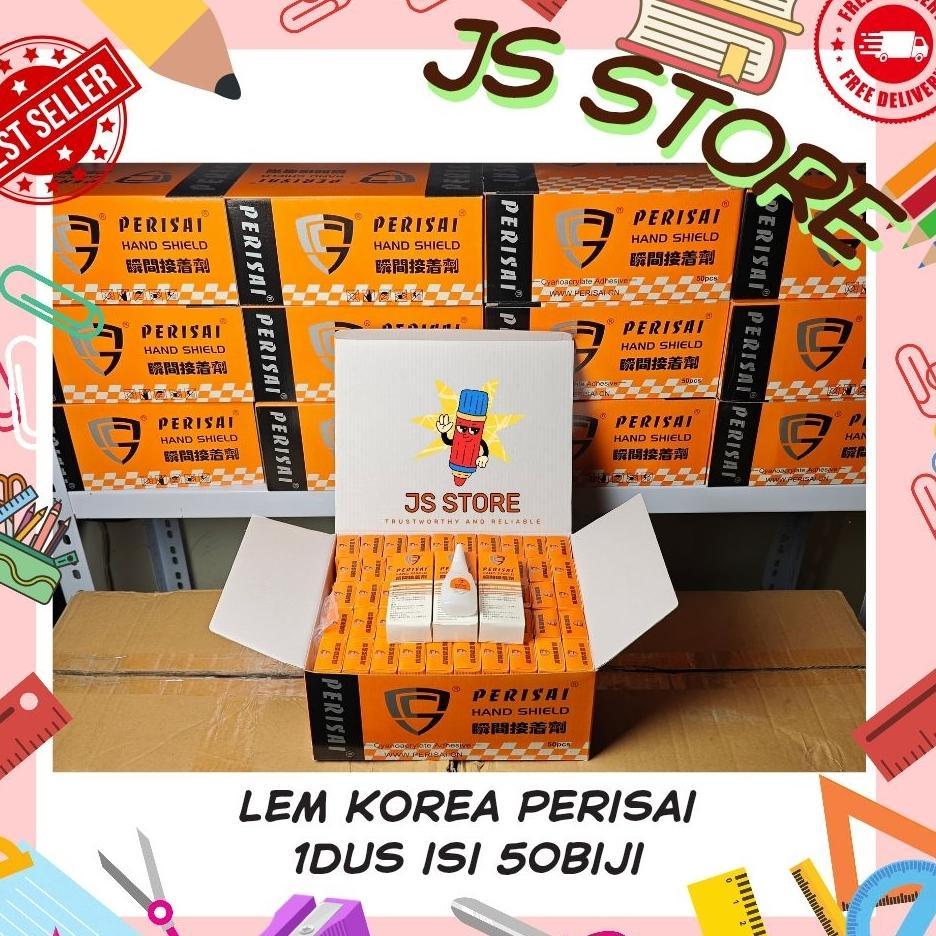 (50Biji) Jsstore Grosir 1 Dus Lem Korea Serbaguna Perisai / Lem Epotec Perisai / Lem Setan Perisai /