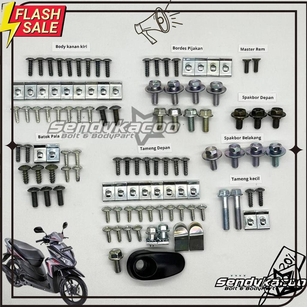 Baut Vario 110 Techno Karbu Full Set / Baut Body Vario Techno 110 Karbu Siap Kirim