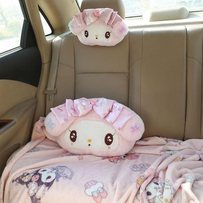 Set Aksesoris Mobil Boneka Pink Bunny Plush