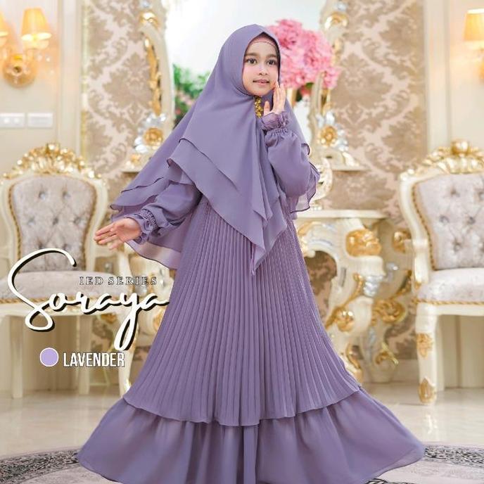 Stile- Soraya Series By Assyabiya Syari Gamis Syari Ceruty Babydoll Set Hijab Muslim Nita Lebaran Pe