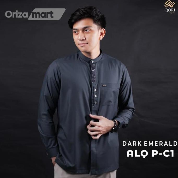 Koko Pria QORI Apparel / Lengan Panjang Premium / Al Aqra Bin Al Harits / Model ALQ-2 ORI