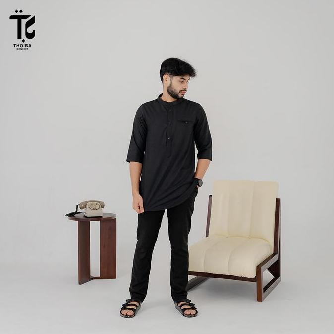 Thoiba Concept - Jamal Koko Lengan Panjang Pria Kancing Katun Superfine Muslim