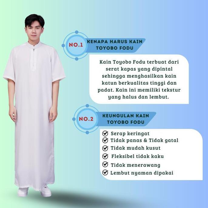 Altazia menswear gamis abaya jubah pria muslim dewasa lengan pendek toyobo premium hitam