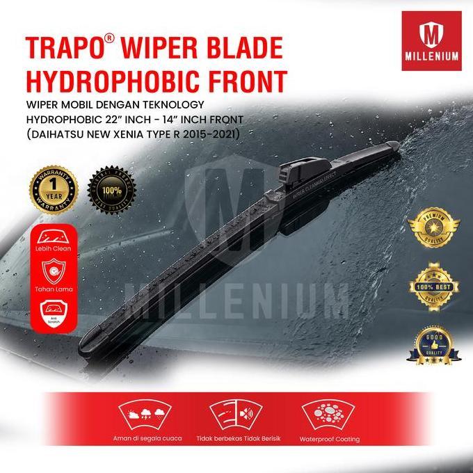 Trapo Hydrophobic Wiper Blade - Wiper Mobil Daihatsu New Xenia Type R (2015 - 2021) Terbatas