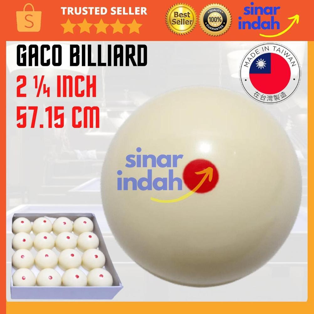 Gaco Bola Biliard TAIWAN Ukuran Besar 2 1/4 1 Titik Merah IMPORT MEDAN billiard