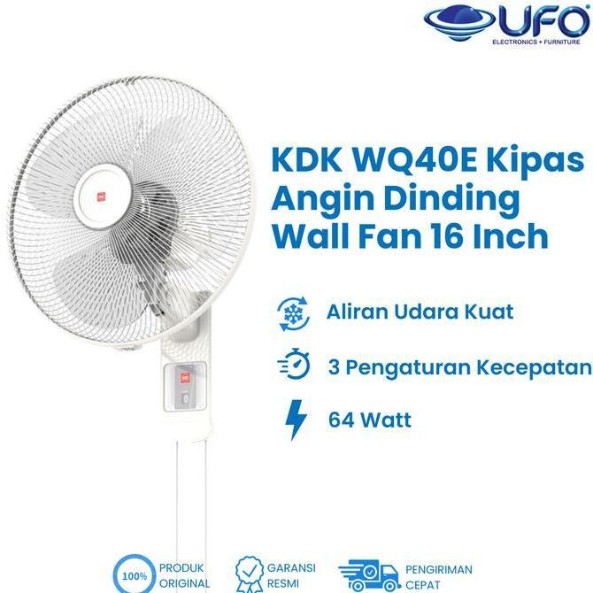 Kipas Angin Dinding Kdk 16 Inch 3 Kecepatan, Oscillation, Motor Tangguh Wq40E
