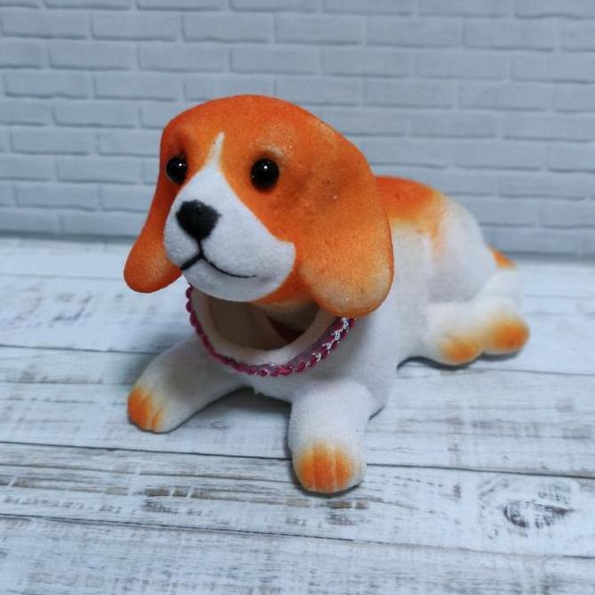 BONEKA GOYANG PAJANGAN DASHBOARD MOBIL MOTIF ANJING ORANGE BEST QUALITY