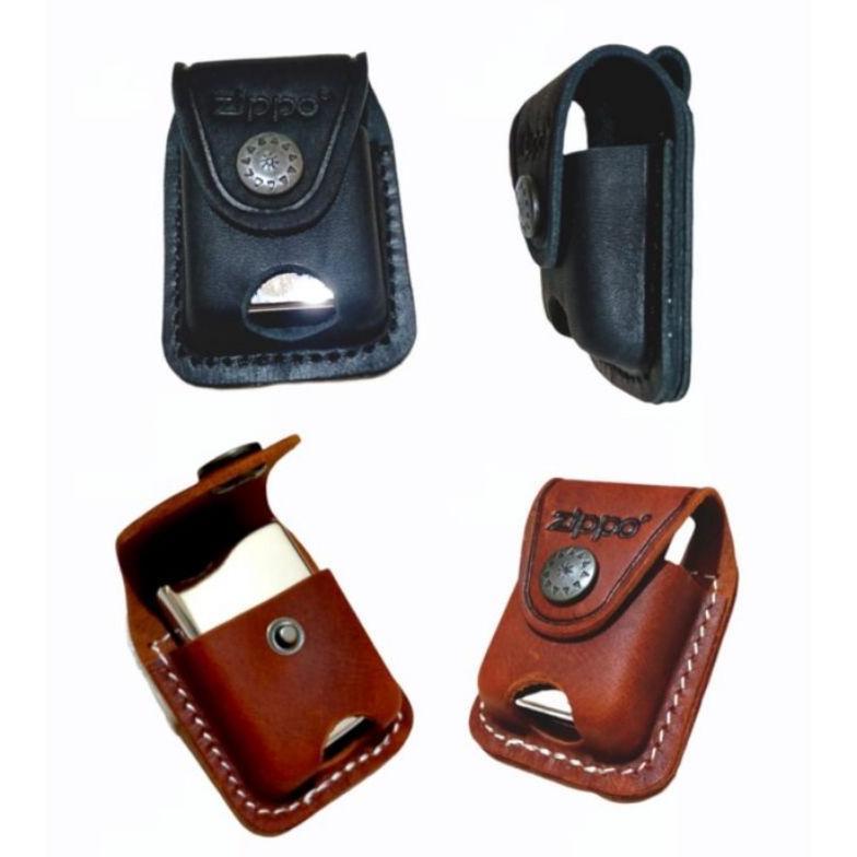 Terlaris Sarung Dompet Korek Zippo Ekslusif  Logo Zippo Tempat Kotak Penyimpanan Zippo