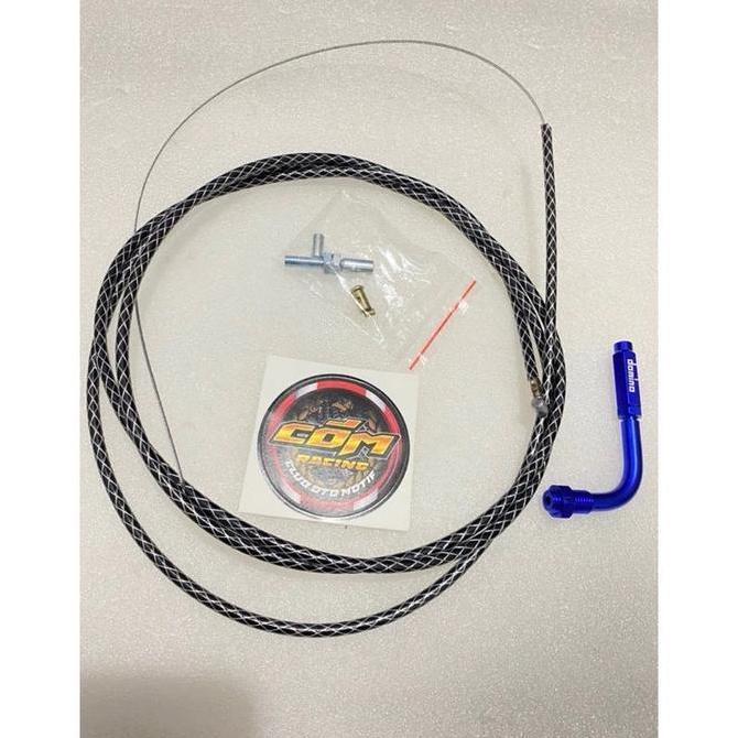 KABEL GAS MOTOR UNIVERSAL KABEL GAS MOTOR DOMINO SERAT PANJANG 220CM PLUS L GAS WARNA / TALI SELANG 