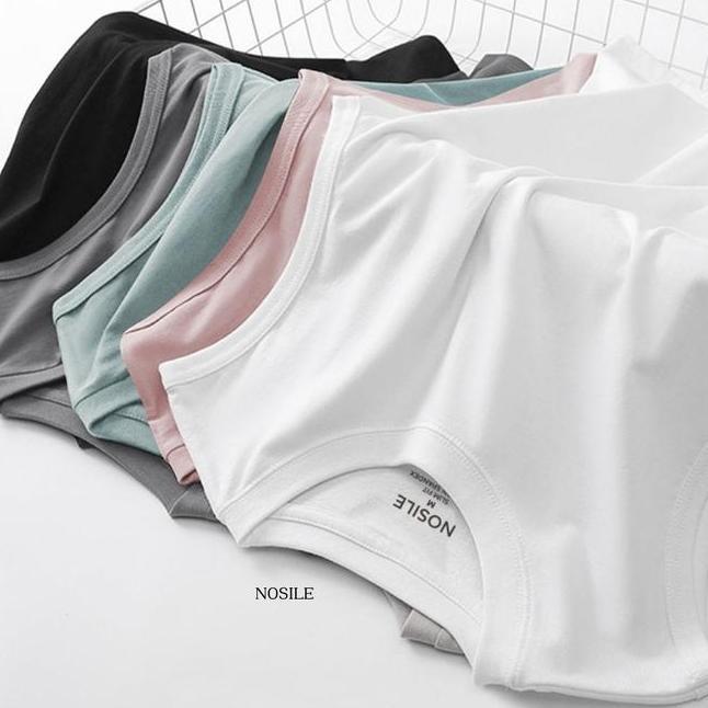 Nosile Kaos Singlet Pria Polos Lekbong Cotton Combed 40S