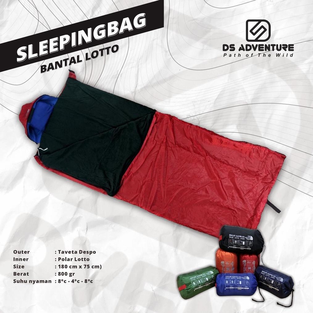 Sleeping bag bantal polar lotto - ultralight - sleeping bag anak & dewasa - sleeping bag camping