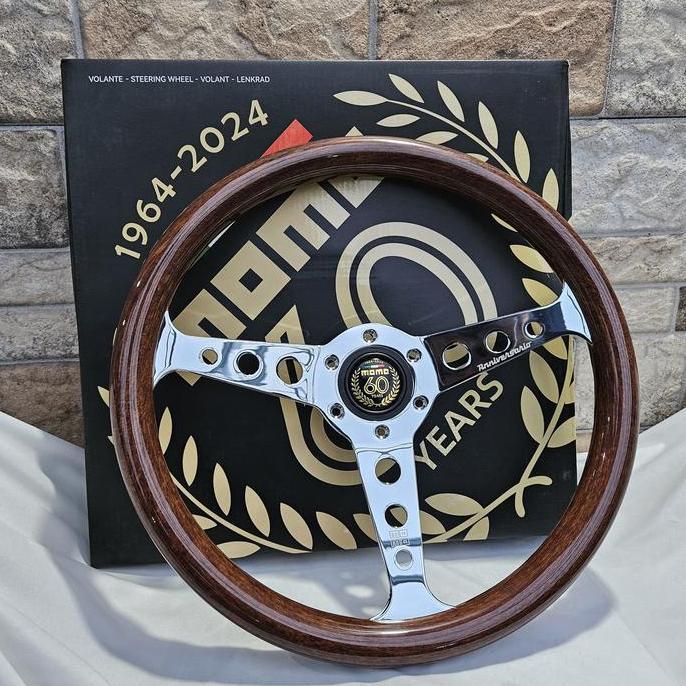 Promo Stir Klasik Kayu Momo Indy Anniversary Wood Chrome Stir Kayu Chrome Momo Anniversario Black