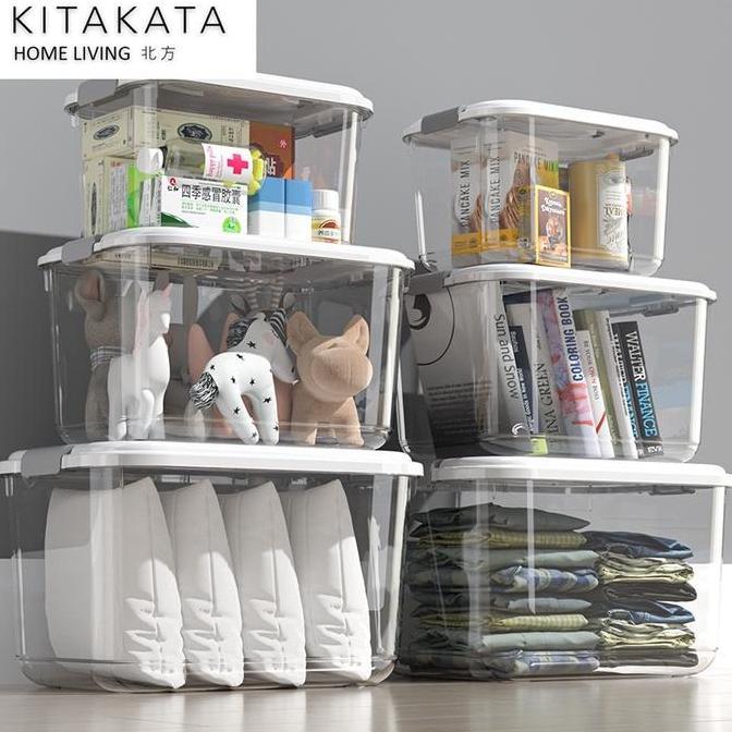 Keranjang Storage Multifungsi Kotak Plastik Dengan Tutup Box