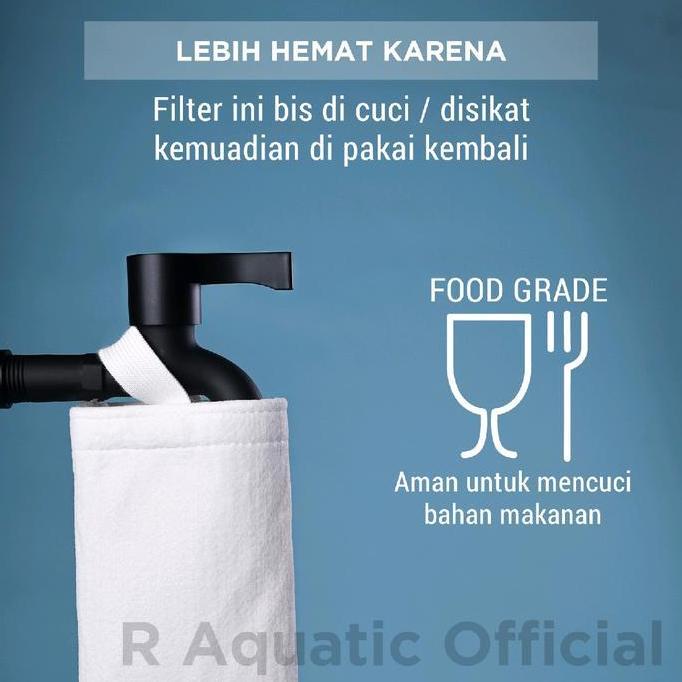 Sutoreji- Filter Keran Air Kain Saringan Penjernih Air 1 Micron Ter Purifier
