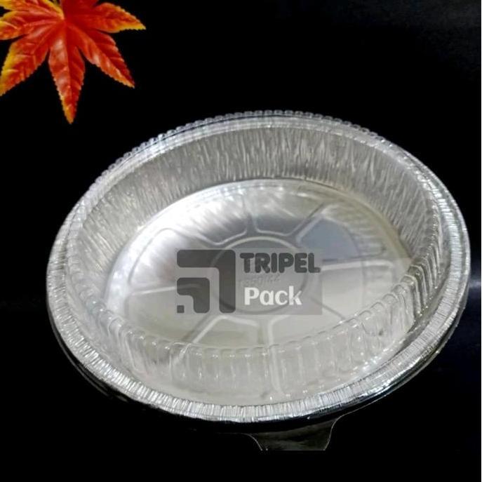 Sutoreji- Alumunium Foil Cup Tray Rx-1400/B1350 + Tutup, Cocok Untuk Pasta Macaroni Schotel, Cake, P