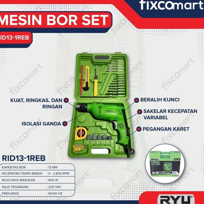 Paket Mesin Bor Tembok Ryu Rid 131 Reb Mesin Bor Beton Tekiro