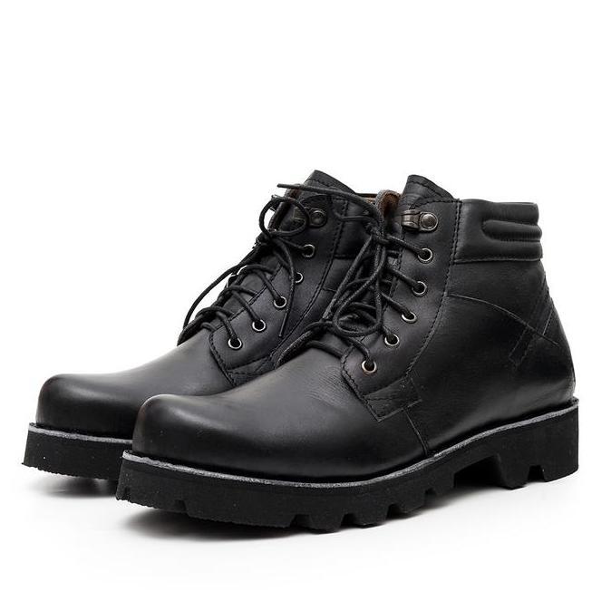 Kingg- Safety Boots Leather Odon Cibaduyut Sepatu Pria Casual Hitam Coklat Fashion Kerja Karet Shoes