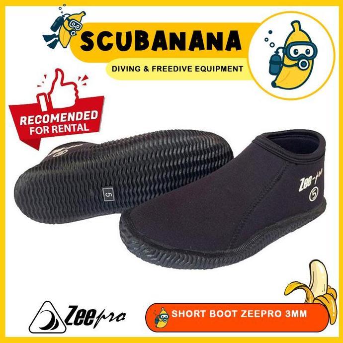 Short Boot Zeepro 3MM Safety Booties Sepatu Pantai Karang Coral Pendek Boots Selam Scuba Diving