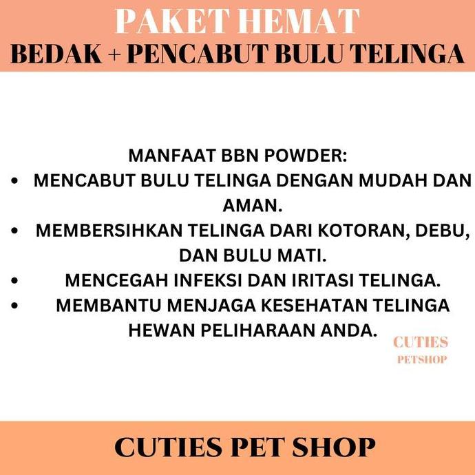 PAKET SET BEDAK TELINGA ANJING BBN BIRU +  PENCABUT BULU TELINGA