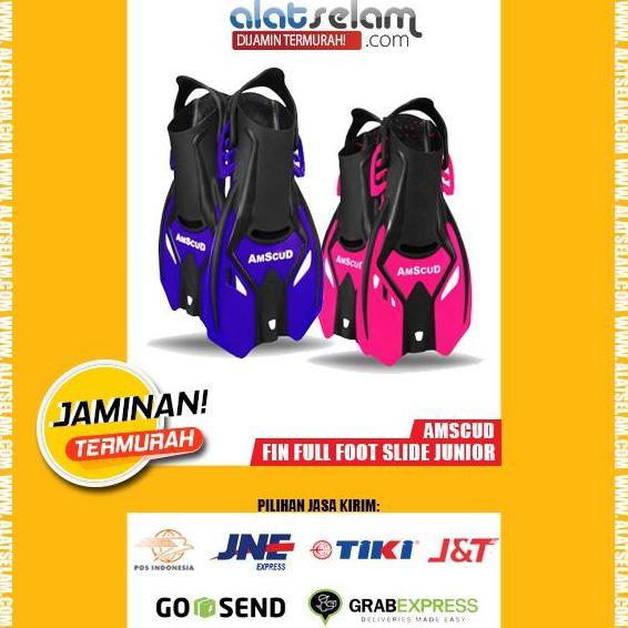 AmScuD Fin Full Foot Slide Junior / Fin Snorkling / Kaki Katak Anak / Kaki Katak Anak Anak / Fin Ren